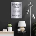 thumbnail image 6 of Luxe Metal Art 'Bathroom Rules' by lettered & lined, Metal Wall Art, 16"x24", 6 of 9