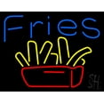 thumbnail image 1 of Blue Fries Logo LED Neon Sign 15 x 19 - inches, Clear Edge Cut Acrylic Backing, with Dimmer - Bright and Premium built indoor LED Neon Sign for restaurant window and interior decor., 1 of 7