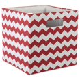 thumbnail image 1 of Design Imports CAMZ37917 11 x 11 x 11 Po Cube de Rangement Carré en Polyester Chevron&44; Rouille, 1 of 1