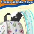 thumbnail image 5 of Pioneer Flower Floral Print Pattern 17" School Backpacks for Teens,Waterproof Oxford Fabric,S-Shape Padded Straps for School,Travel,Hiking,Camping, 5 of 5