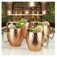 thumbnail image 4 of Moscow Mule Mugs Set of 4, 19oz Hammered Aluminum Cocktail Cups - Copper Color, Bar Drinkware for Parties & Gifts, 4 of 8