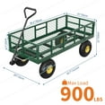 thumbnail image 2 of M optimized Heavy Duty Steel Dump Garden Cart with 180° Swivel Handle, 900lbs Wagon 3 Cu ft 10" Wheel, 2 of 8