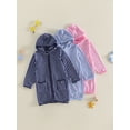 thumbnail image 3 of BemeyourBBs Kids Toddler Baby Girl Boy Terry Swim Cover Up Summer Beach Towel Swimsuit Coverups Baby Poncho For Kids Zip Up Long Sleeve Striped Hooded Bathing Suit Cover Up One Piece Swimsuits, 3 of 9