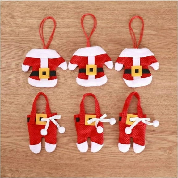 HomeKingdee Christmas Cutlery Silverware Holders - Non-Woven Fabric Flatware Bags for Festive Dinner Table Decorations, Xmas Tree Ornaments and Party Supplies