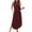 Wine, variant on RYRJJ Womens Summer Casual Maxi Dresses Sleeveless Long Beach Dresses Button V Neck Loose Sundresses with Side Split Pockets(Red,L)