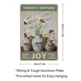 thumbnail image 2 of Today I Choose to Be Happy Flower 8x12 Inch Decorative Metal Sign&nbsp;– Motivational Floral with Uplifting Quote for Home Office or Living Room Wall, Positive Accent for Any Space, 2 of 8