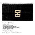 thumbnail image 7 of Women Clutch Bag Envelope Shape Bohemian Foldable Double-layer Straw Braided Solid Color Portable Summer Beach Vacation Handbag, 7 of 7