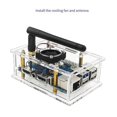 thumbnail image 3 of For OrangePi 5Pro Acrylic Case for OrangePi 5 Pro Transparent Acrylic Case with Cooling Fan Antenna B, 3 of 5