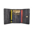 thumbnail image 3 of New Waterproof Eel Skin Leather Key Case Holder Credit Card Wallet (Black), 3 of 6