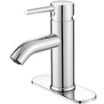 thumbnail image 1 of Grifo de baño VOTON moderno cromado de una sola manija con 3/8 mangueras, 1 of 6