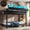 Black(TwinXL), variant on Leumius Metal Bunk Bed with Storage Shelves and Pegboard,Twin XL over Twin XL Size Bunk Bed Frame with USB Ports and LED Lights, Space-Saving,Natural