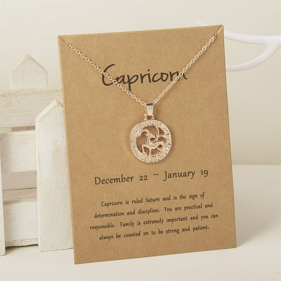 WYW Twelve Constellation Pendant, Elegant Chain Necklaces Letter Horoscope Necklace