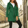 thumbnail image 3 of Women's Zip Up Lightweight Hooded Rain Jacket With Pockets Nylon Raincoat Swing Jacket Women Womens Winter Windbreaker Women's Windbreaker Jackets Womens Warm Jacket with Hood Rain Womens Jacket, 3 of 7