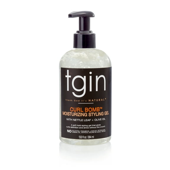 Thank God It's Natural (tgin) Curl Bomb Moisturizing Styling Gel w/ Nettle Leaf & Olive Oil, 13 OZ