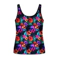 thumbnail image 3 of Women's Swim Top, Tankini Top with Removable Padding, Printed Swimsuit Top, Sporty Bikini Top for Beach, Pool, Vacation^, 3 of 8