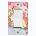 thumbnail image 1 of Metal Light Switch Wall Plate Outlet Cover (2 Teddy Bears Reading Flower Hearts Pink - Single Rocker), 1 of 2