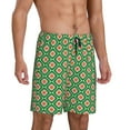 thumbnail image 2 of Gaeub 60s and 70s Style Printed Men's Short Pajama Pants, Lightweight Lounge & Sleep Bottoms Keep You Cool - X-Large, 2 of 9