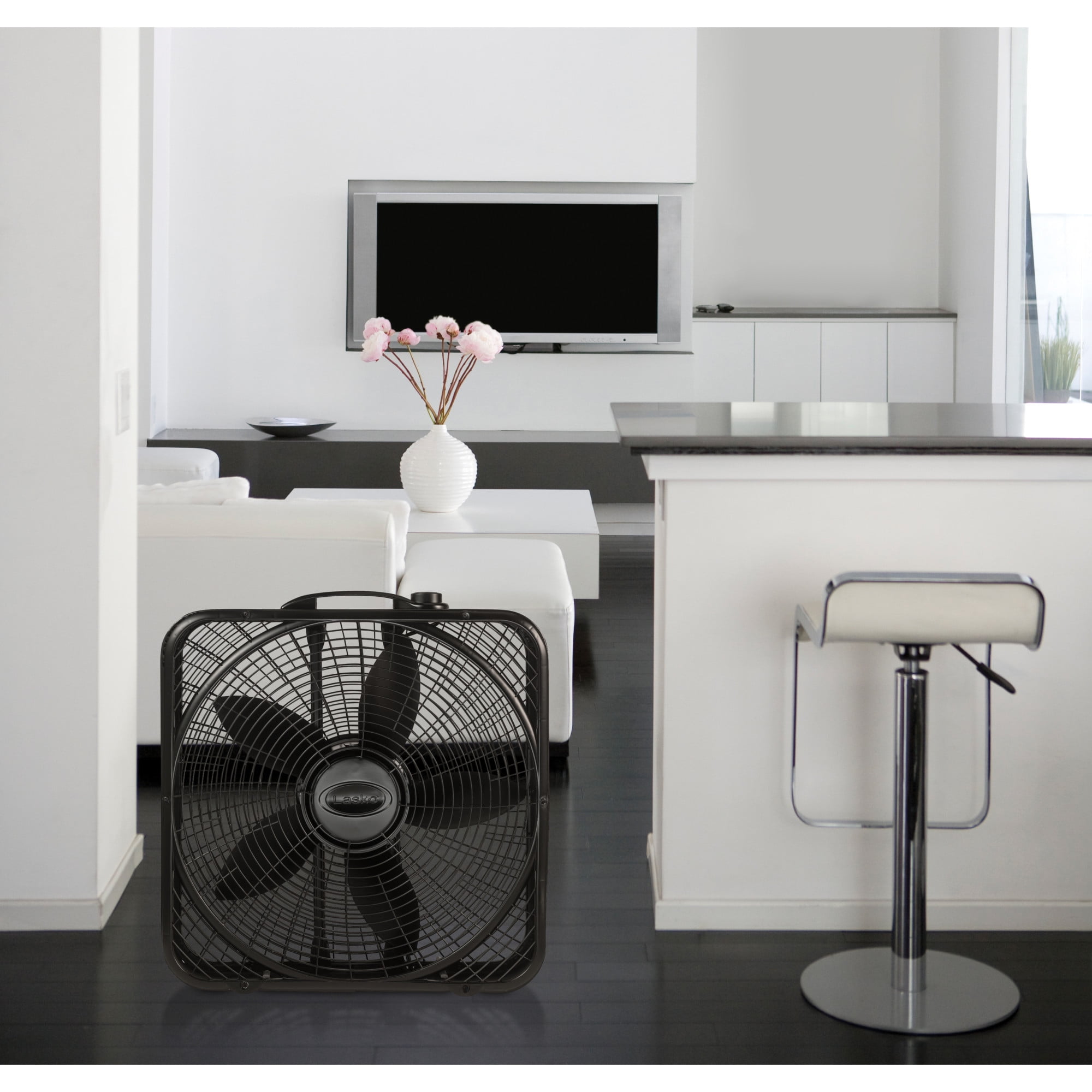 Lasko 20" Power Plus 3-Speed Indoor Window Box Fan, Black, B20801