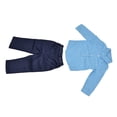 thumbnail image 2 of Conjunto De Traje De Bebé Para Niños, Trajes De Caballero Para Bebés Y Niños Amigables Con La Piel De Algodón Suave Para La Vida Diaria Para La Primavera Y El Otoño Para La Cergrey Azul Claro 70cm, 2 of 8