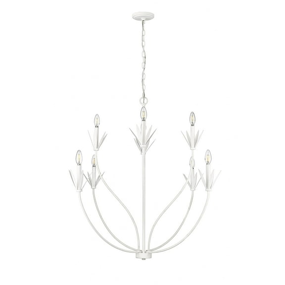 12708-TWH Millennium Lighting Primrose - 8 Light Chandelier-37 Inch Tall and 40.5 Inch Wide-Textured White Finish