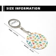 thumbnail image 3 of Naloa Dinosaur Print Round Keychain Keychain Key Ring, Key Tag, Key Chain Bulk for Gift Accessories (Round), 3 of 7