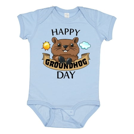 

Inktastic Happy Groundhog Day- Cute Gift Baby Boy or Baby Girl Bodysuit
