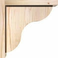 thumbnail image 3 of 5 1/2"W x 12"D x 12"H Carmel Smooth Corbel w/Backplate, Douglas Fir, 3 of 9