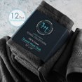 thumbnail image 3 of Hearth & Harbor Bath Towel Collection, 100% Cotton Luxury Set of 12 Multipurpose Wash Cloths - Black, 3 of 7