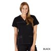 Comfort Stretch Junior Fit Contrast Stitch V-Neck Scrub Top 8191