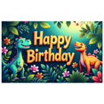 thumbnail image 2 of LUUFILx Dinosaur Birthday Backdrop Colorful Happy Party Banner Decorations for Kids Event Supplies Photo Background Celebration Decor, 2 of 7