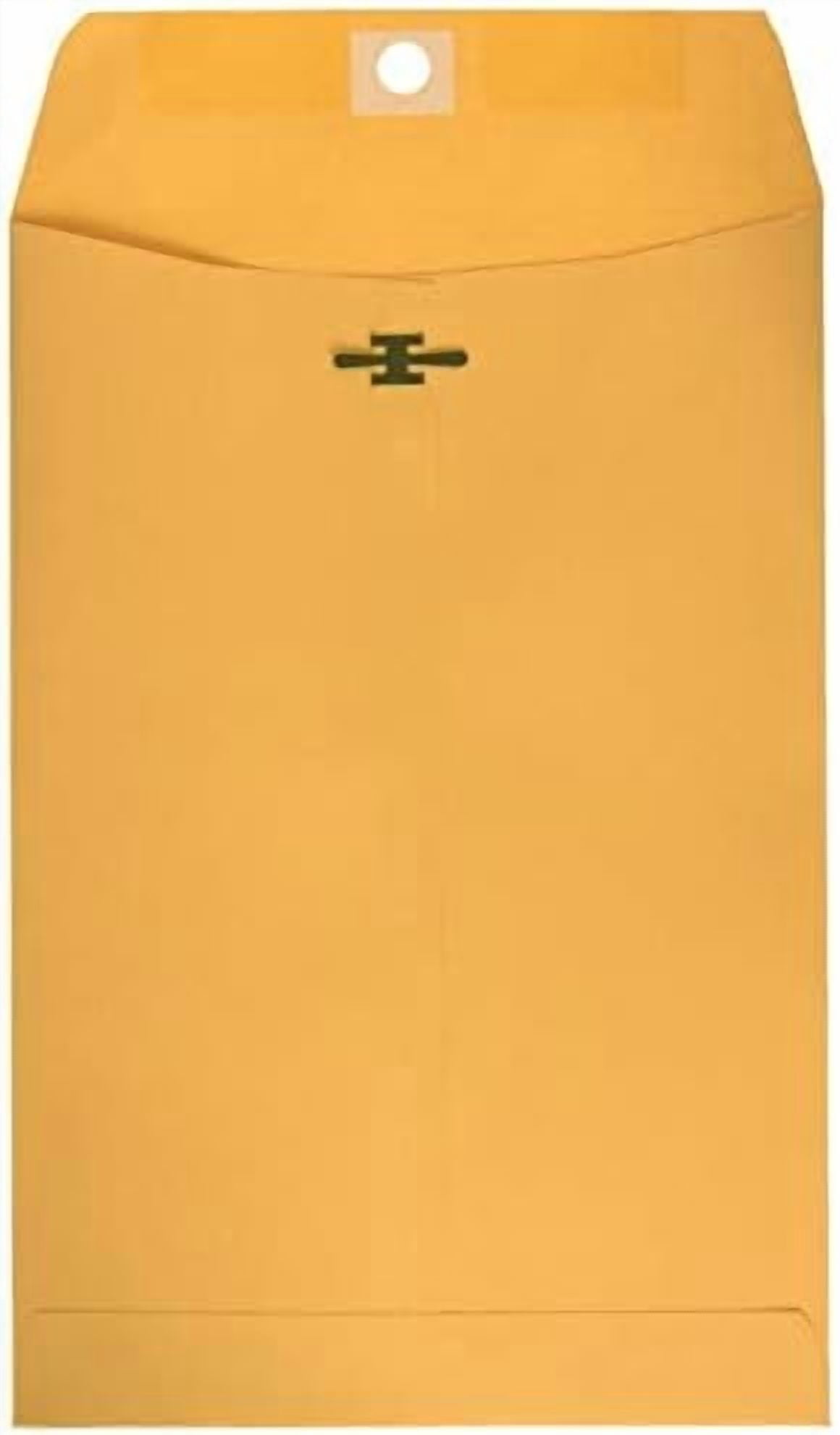 6x9 Clasp Envelopes – 100 Pack Brown Kraft Catalog Envelopes with Clasp Closure & Gummed Seal – 28lb Heavyweight Paper Mailing Manila Envelopes for Home, Office, Business, Legal or School