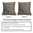 thumbnail image 6 of Dark Brown Pillow Covers 18x18 Set of 2 Vintage Floral Rustic Old Style Cute Flower Print Decorative Outdoor Pillowcases Seasonal Farmhouse Throw Cushion Case Decor for Couch Sofa Bed, 6 of 6