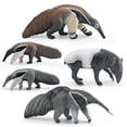 thumbnail image 3 of Set de figuras de oso hormiguero, 5 piezas, realistas, de PVC, con forma de animal salvaje, 3 of 3