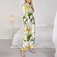 thumbnail image 4 of Kll Bees Collecting Nectar Print Women'S Long Sleeve Pajamas With Pants Sleepwear Loungewear 2 Set-Small, 4 of 9