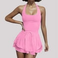 thumbnail image 2 of Wyzesi Combinaisons pour Femmes Chic Décontracté Automne Été Barboteuses pour Femmes 2025 Robe-Jupe de Tennis Jupe-Short Athlétique Combinaison Robe avec Short en Dessous Combinaison Tendance à Manches Longues pour Femmes Entraînement Dos en V, 2 of 4