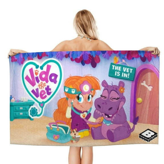 Vida the Vet Gifts Beach Towel for Women Girl Birthday Inspired Fan Bath Outdoor Music Lover