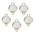 thumbnail image 1 of 5 piezas de suministros para manualidades, conector de cabujón , dijes, colgantes para manualidades, accesorios para joyas, accesorios pa Blanco Macarena Colgante de dijes de conectores, 1 of 8