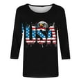 thumbnail image 4 of My Recent Orders,Sriper Fourth of July,Womens 3/4 Sleeve Tops Cotton,Fun Summer Clothes 2025,Red Shirts Casual,Playeras De Mujer,4X, 4 of 5