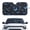 Butterflies, variant on KUIFORTI Large Windshield Sun Shade Leopard Print Car Window Covers, Portable Automotive Sun Blocker for Front Windshields 66.53"×34.44" Sun Visor for Car, Trucks & SUVs