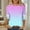 Sky Blue, variant on Guzom Carnival Womens Wine Ombre Casual Top, Stretchy Polyester Spandex Three Quarter Sleeve, Plus Size (S-XXXXXL),Size XL