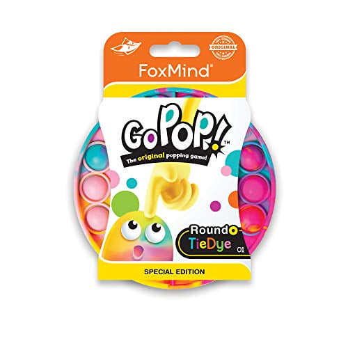 FoxMind Games Go Pop! Last One Lost, Tie Dye - The Original Push Pop Bubble Popping Sensory Pop