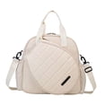 thumbnail image 4 of Bolsa de tenis grande para fitness, con cremallera, multiusos, portátil, para principiantes Beige, 4 of 8
