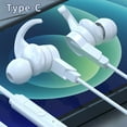 Type C Stereo InEar Microphone Wired Headphones For Phone PC Laptop