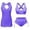 Purple, variant on Women's Modest Swimsuit Tankini Set Purple XXL