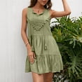 thumbnail image 6 of Dresses for Women Sleeveless V-neck Solid Color Loose Dress, 6 of 6