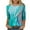 Green, variant on IROINNID Long Sleeve T-Shirts for Women Printed Loose Retro T-shirt Mid-length 3/4 Sleeves Blouse Round Neck Home Tops,Blue