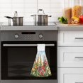 thumbnail image 5 of Haosy 2 Pack Kitchen Wash Cloths with Hanging Loops Absorbent Absorbent Quick Drying Hand Towels, Colored Glass Flowers, 5 of 7