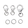 thumbnail image 1 of Grandes Corchetes de Langosta Curvados Hallazgos de Joyería Llavero de Bricolaje Anillos Manualidades, 1 of 9