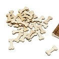 thumbnail image 3 of FRCOLOR Unfinished Wood Cutouts for DIY Projects Khaki Color 3x1.4x0.3cm Perfect for Crafts, 3 of 6