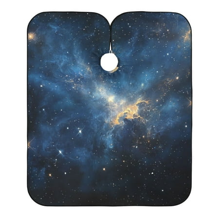 "Hair-Resistant" Barber Cape: Your Shield Against Stray Strands. Dark Starry Sky